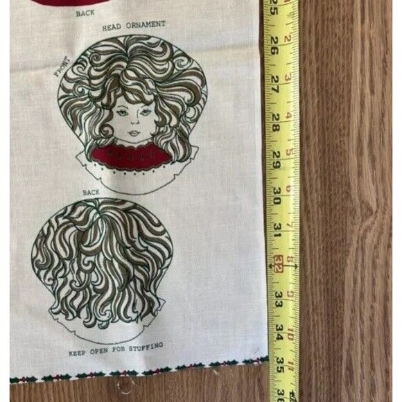 Vintage Victorian Christmas Angel Treetop & Ornaments Cut Out Pattern Cut & Sew - Picture 9 of 10